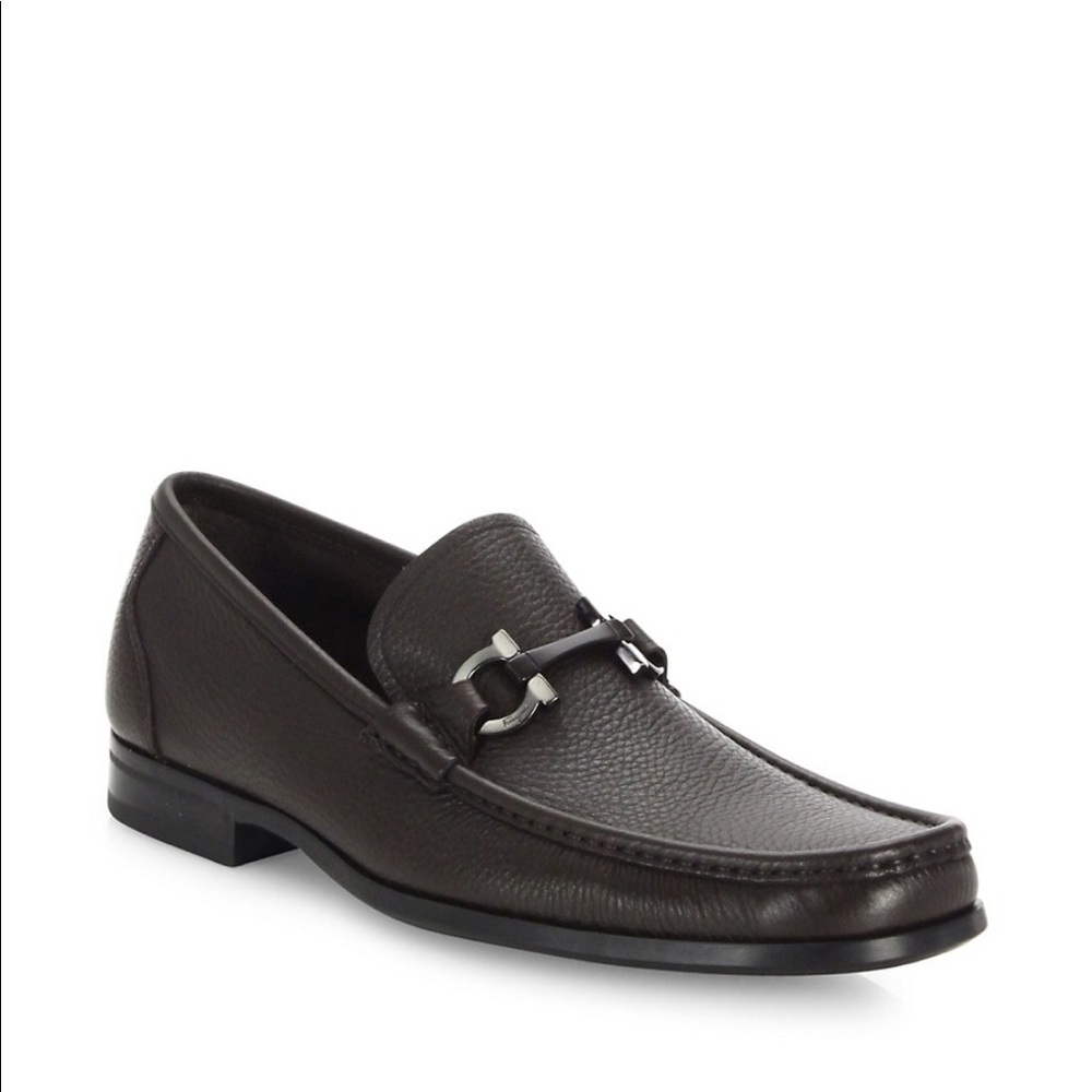 Salvatore Ferragamo Grandioso Gancini Bit Leather